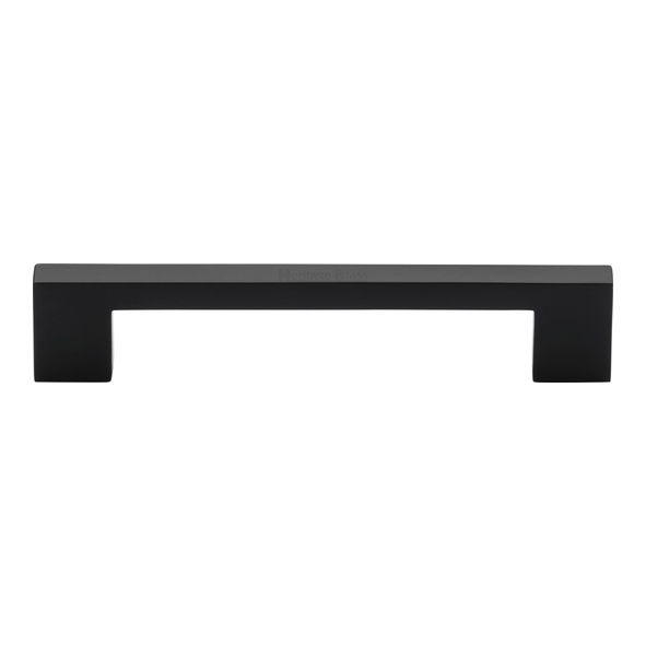 C0337 128-BKMT • 128 x 148 x 30mm • Matt Black • Heritage Brass Metro Cabinet Pull Handle